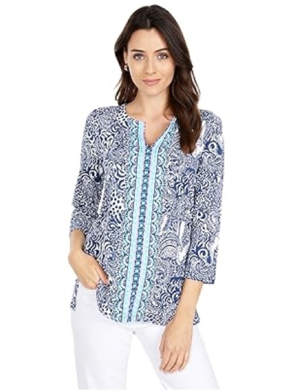 Lilly Pulitzer UPF 50+ Karina Tunic High Tide Navy XXS
